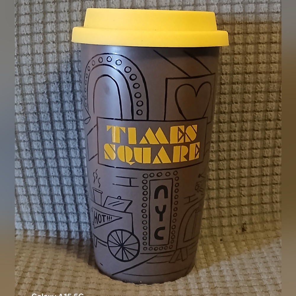 Starbucks NYC Times Square 12oz with Yellow Lid (122925C)